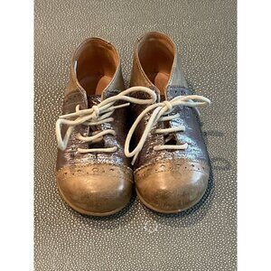 Nathalie Verlinden Natural Died , Handmade Silver And Tan Boots EUR21 US 5.5 VGU